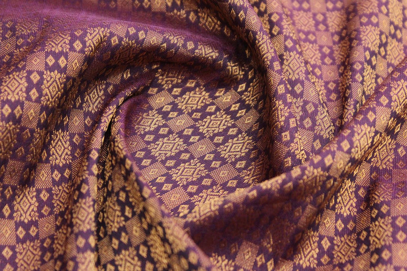 Wine purple Color, Bridal Designer Silk Saree.