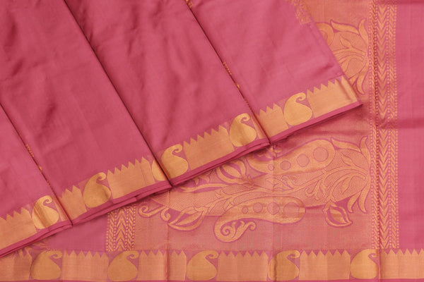 Onion Pink Color, Kanchipuram Soft Silk Saree