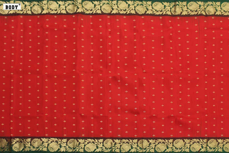 Venetian Red Color, Kanchipuram Soft Silk Saree.