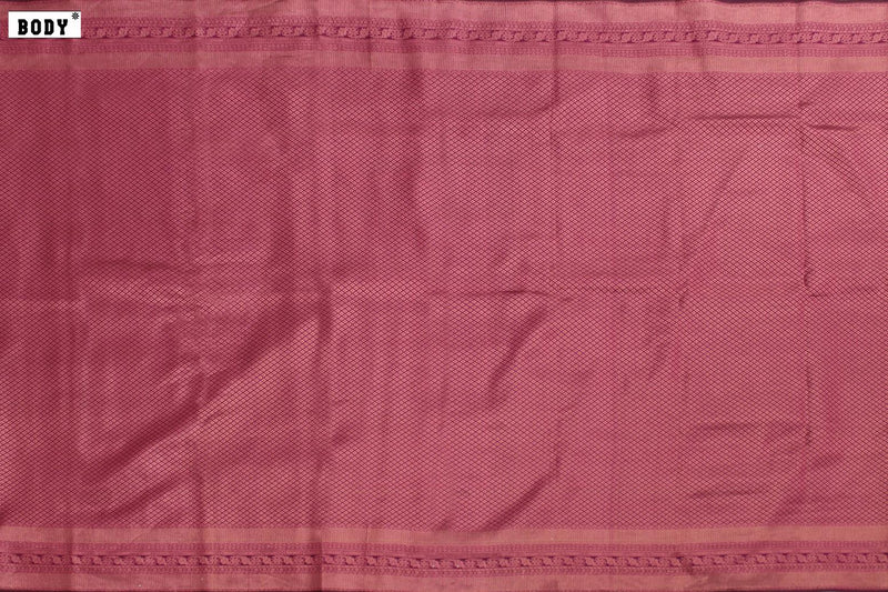 Tyrian Purple Color, Bridal Designer Silk Saree.