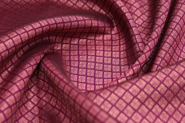 Tyrian Purple Color, Bridal Designer Silk Saree.