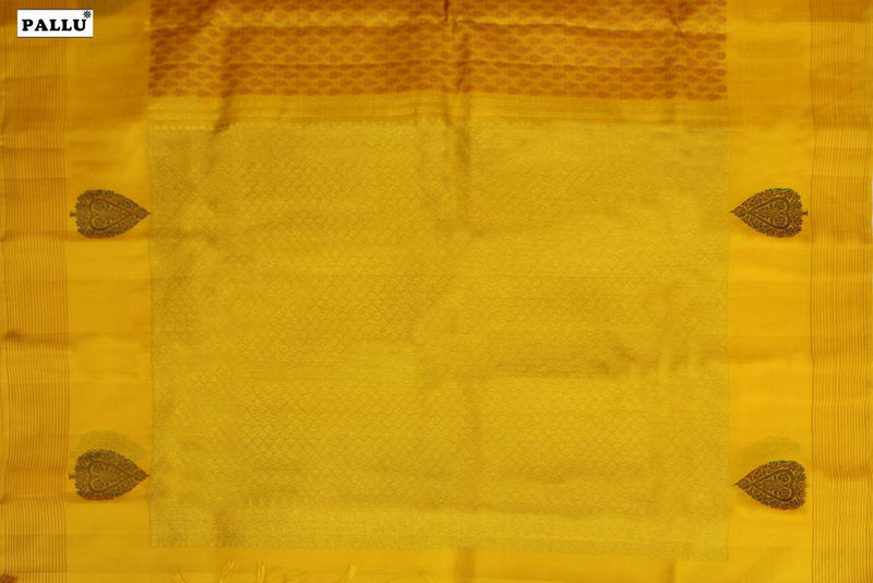 Banana Yellow Color, Kanchipuram Soft Silk Saree.