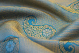 Sky Blue Double shade Colour, Bridal Designer Silk Saree.