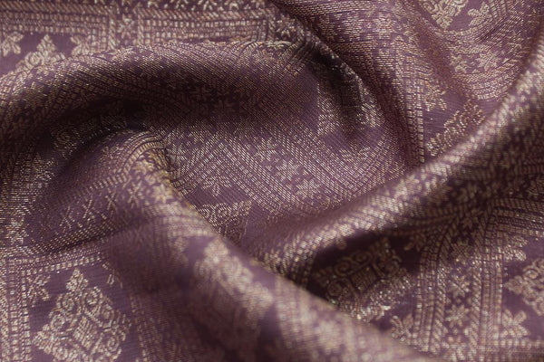 Dusty Purple Colour, Bridal Designer Silk Saree.