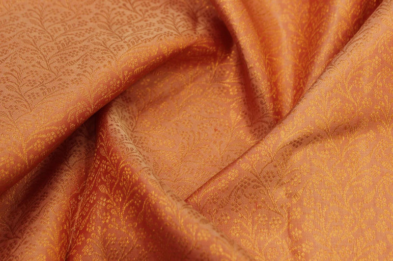 Golden- copper mix Colour, Bridal Designer Silk Saree