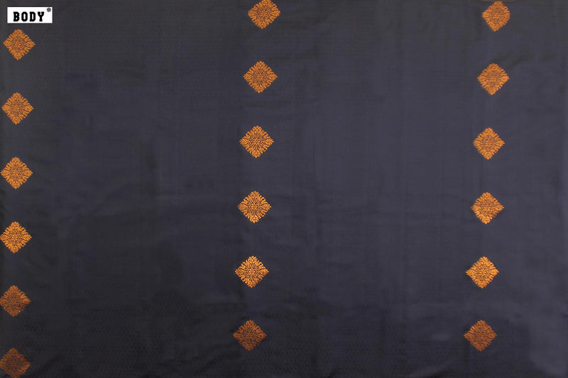 Navy Blue shade Colour, Kanchipuram Designer Soft Silk Saree.