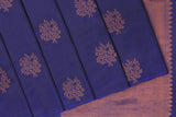 Indigo - Blue Colour, Kanchipuram Designer Soft Silk Saree.