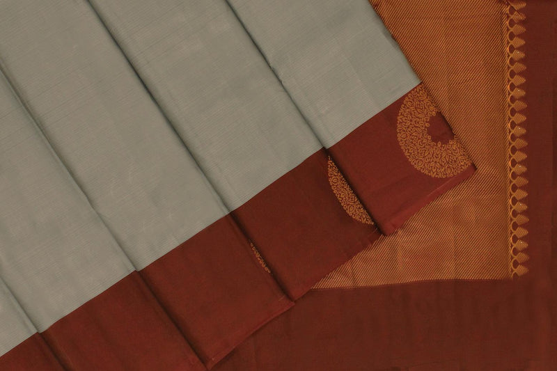 Gray Colour, Kanchipuram Silk Saree.