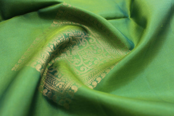 Parrot Green Colour, Kanchipuram Designer Soft Silk Saree