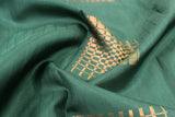Dark Green Colour, Kanchipuram Borderless Silk Saree.