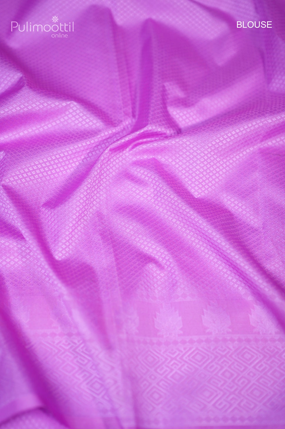 Lavender Colour Soft Print Semi Silk Saree