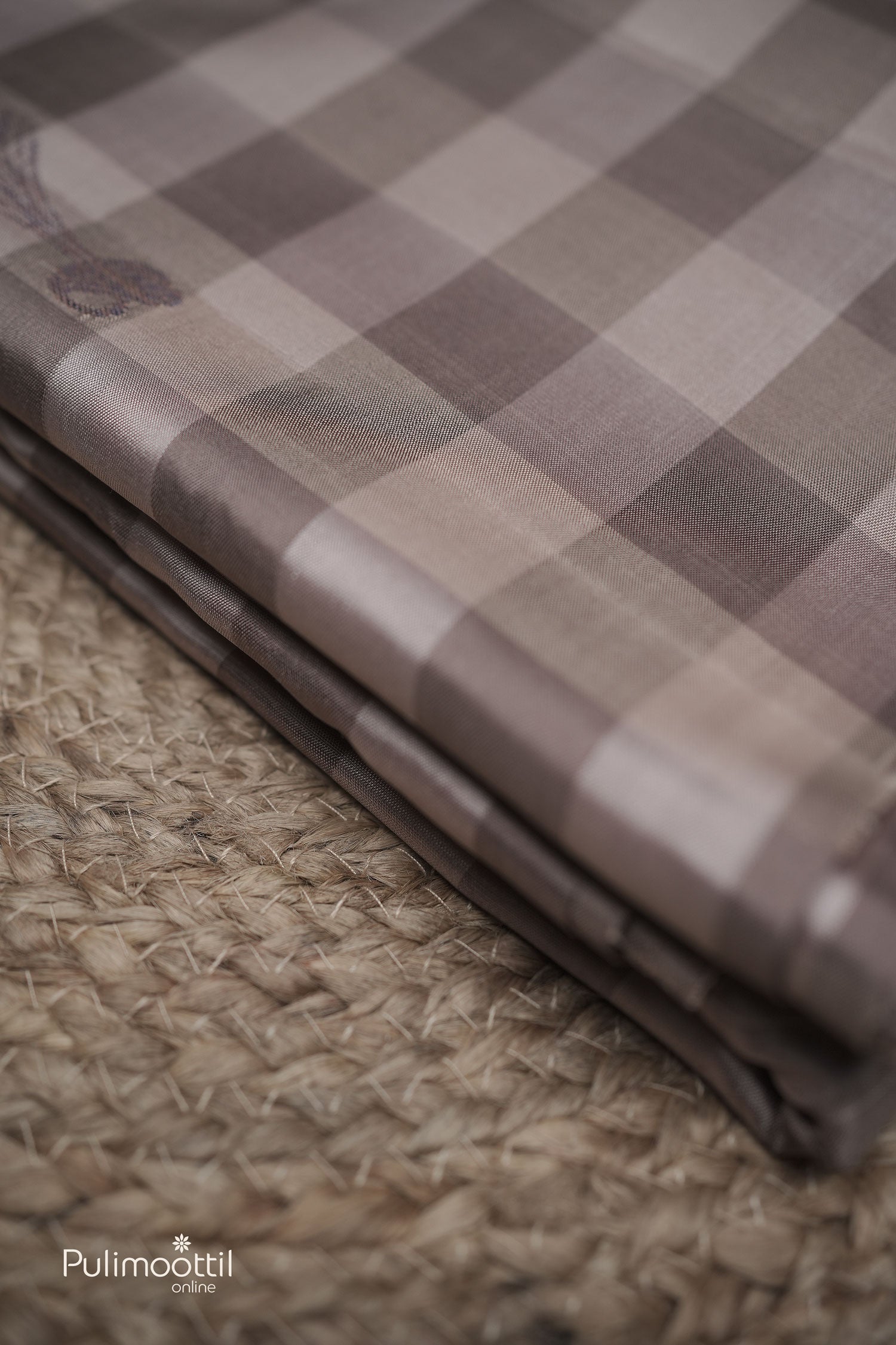 Multi-shaded Check design Kanchipuram soft silk saree