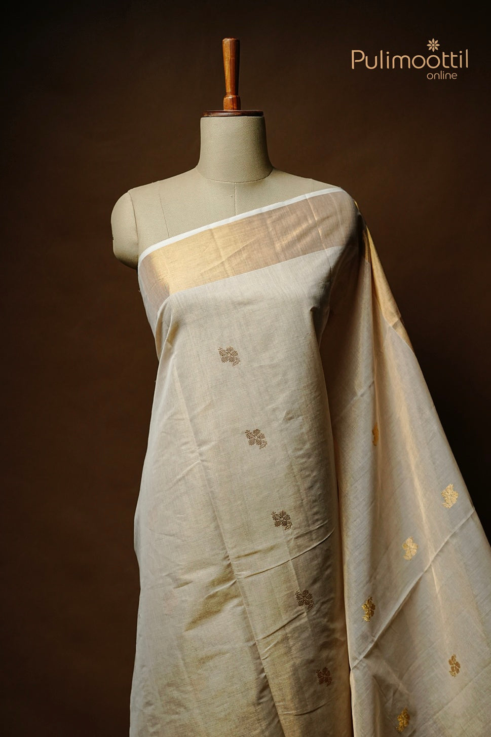 Kerala Traditional Golden Tissue Handloom Set Saree