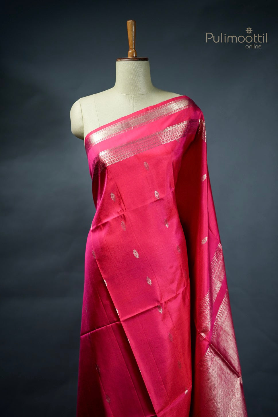 Rani Pink Colour Soft Silk Saree