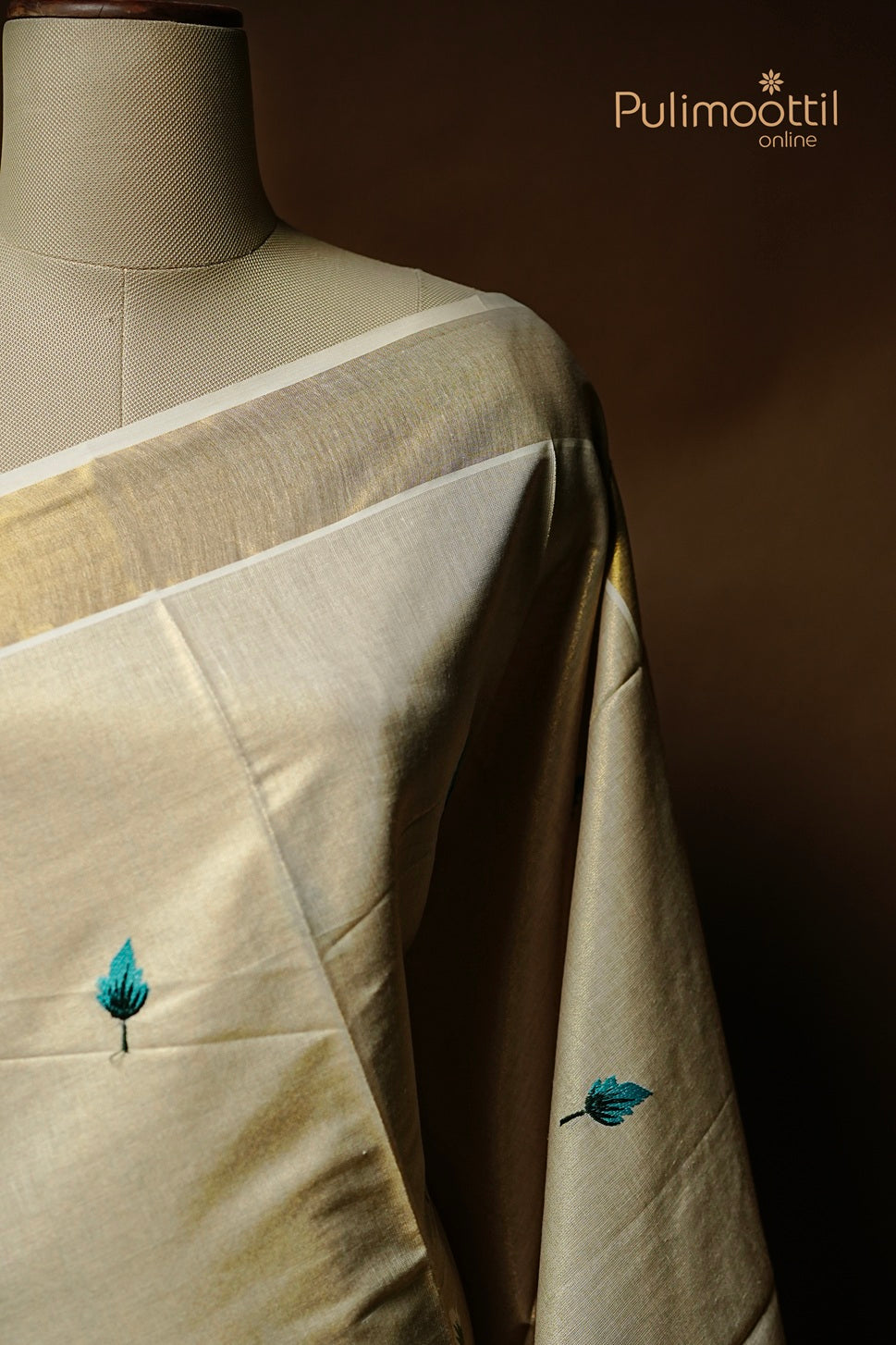 Kerala Traditional Golden Tissue Set Saree