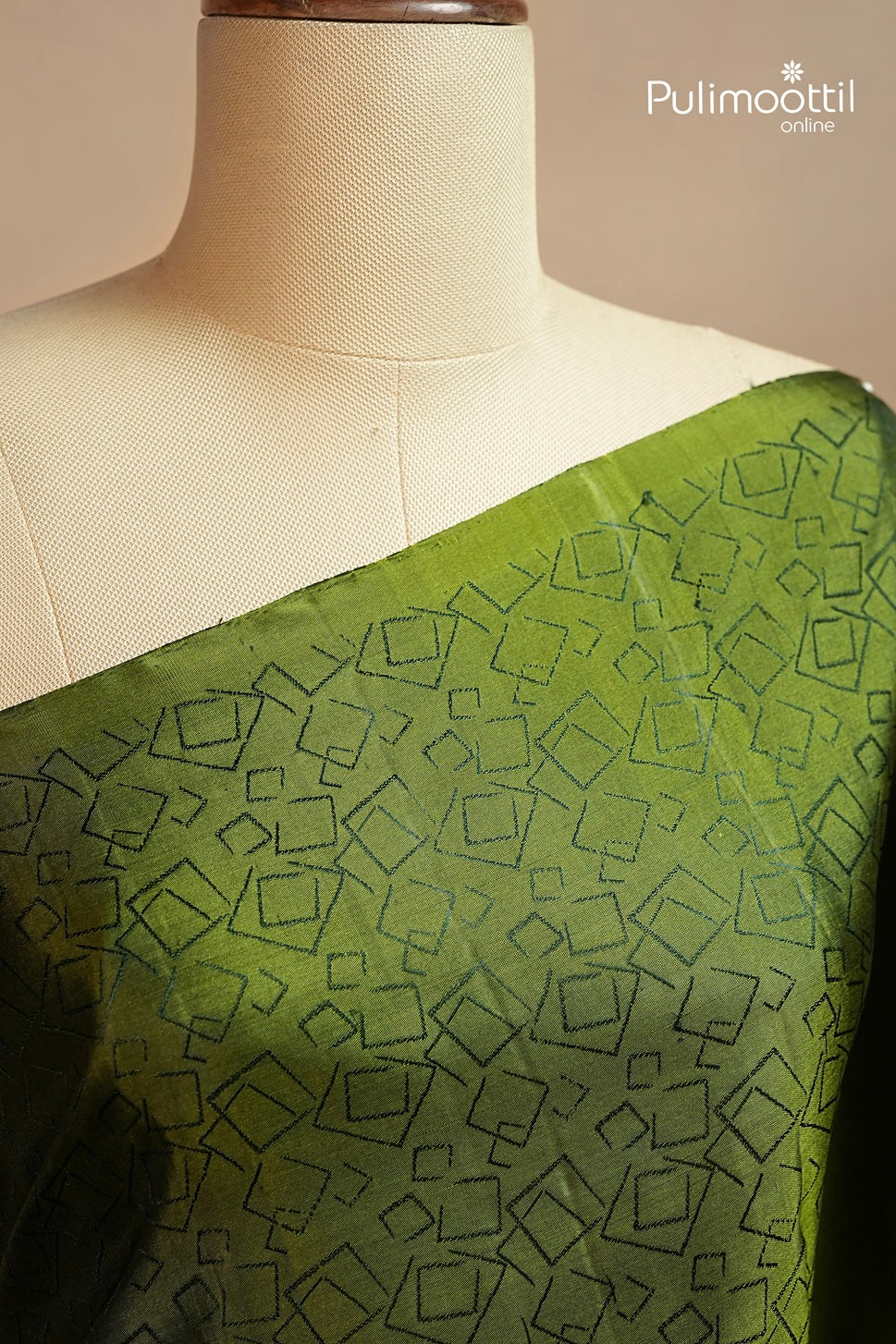 Olive Green Colour Kanchipuram Soft Silk Saree