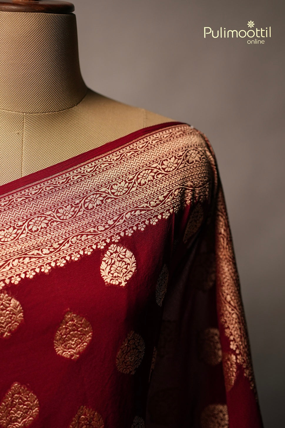 Maroon Colour Banarasi Saree