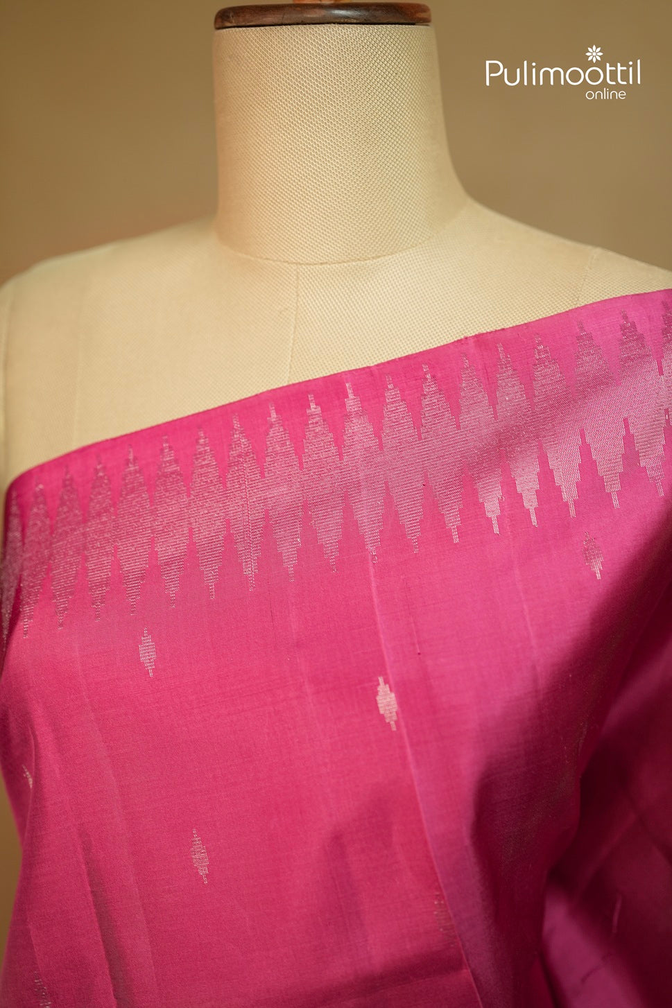 Onion Pink Colour Kanchipuram Designer Saree