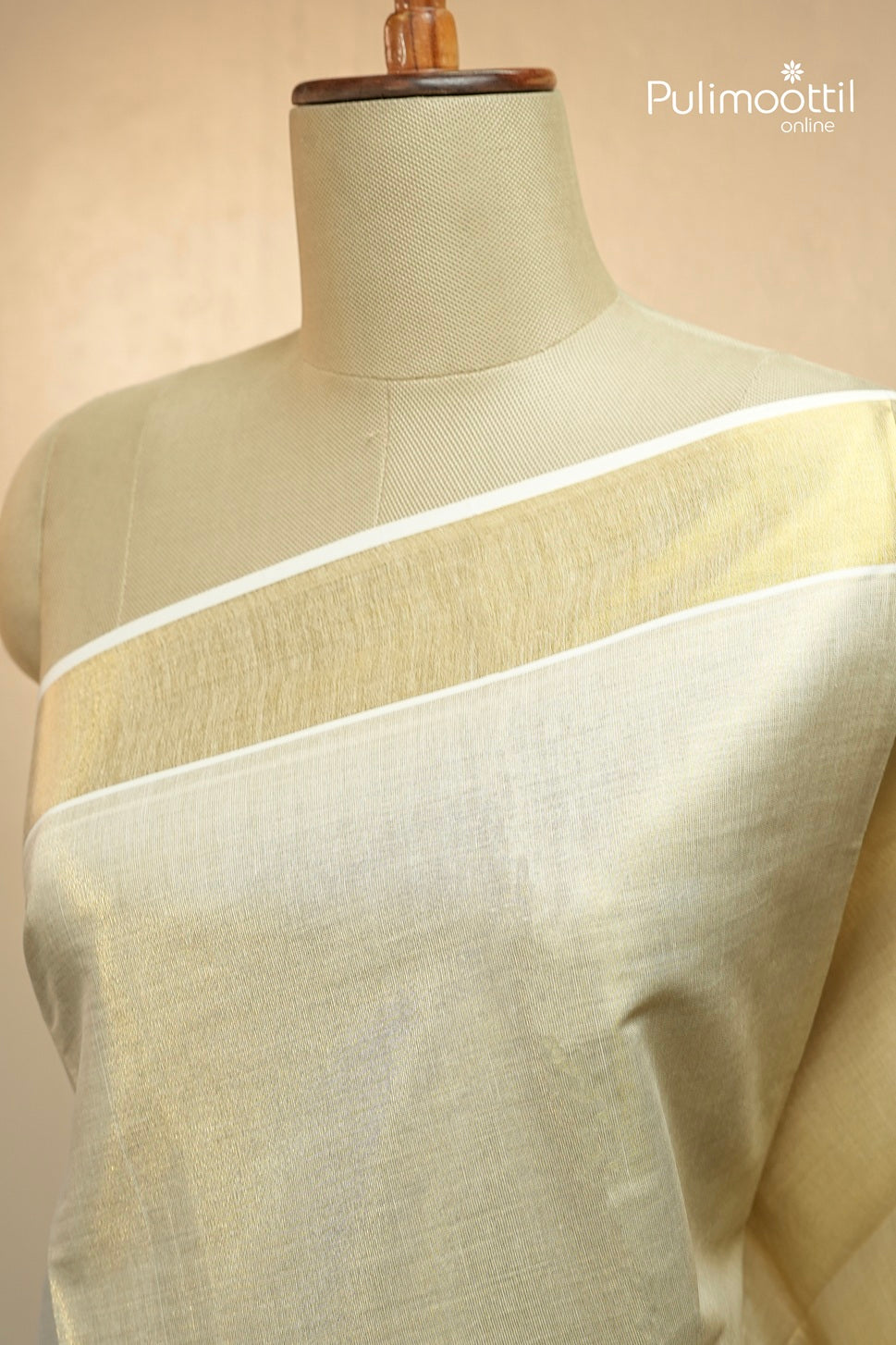 Kerala Traditional Golden Tissue Set Saree