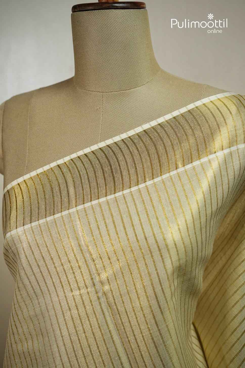 Kerala Traditional Golden Tissue Set Saree