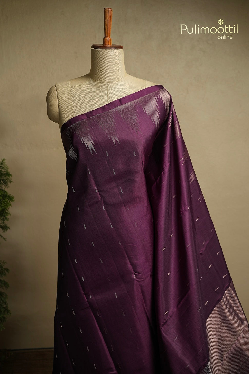 Purple Colour Kanchipuram Soft Silk Saree