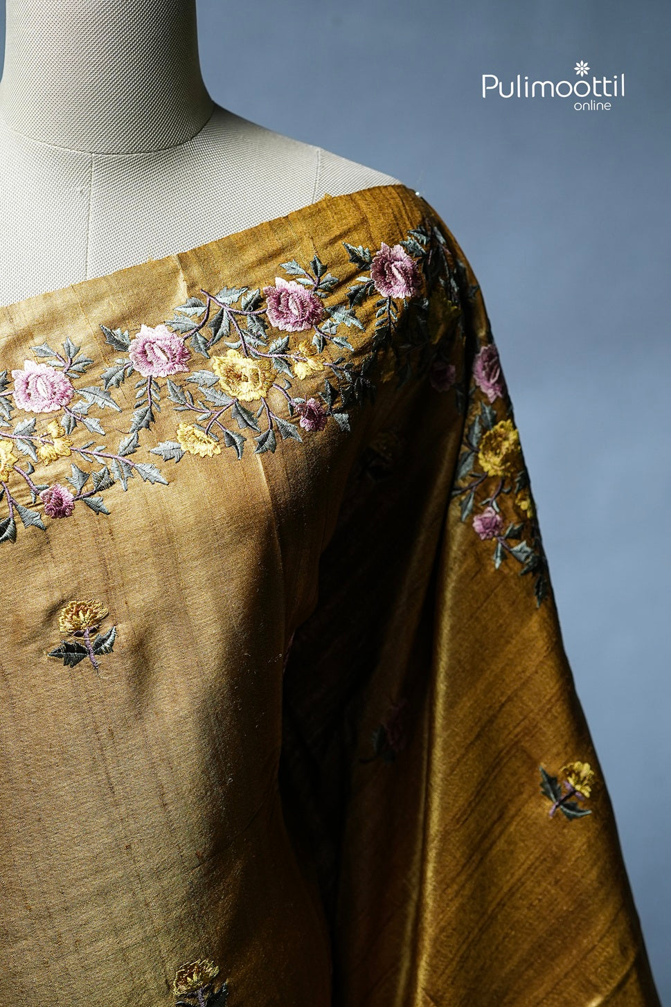 Golden Yellow Colour Jute Silk Saree