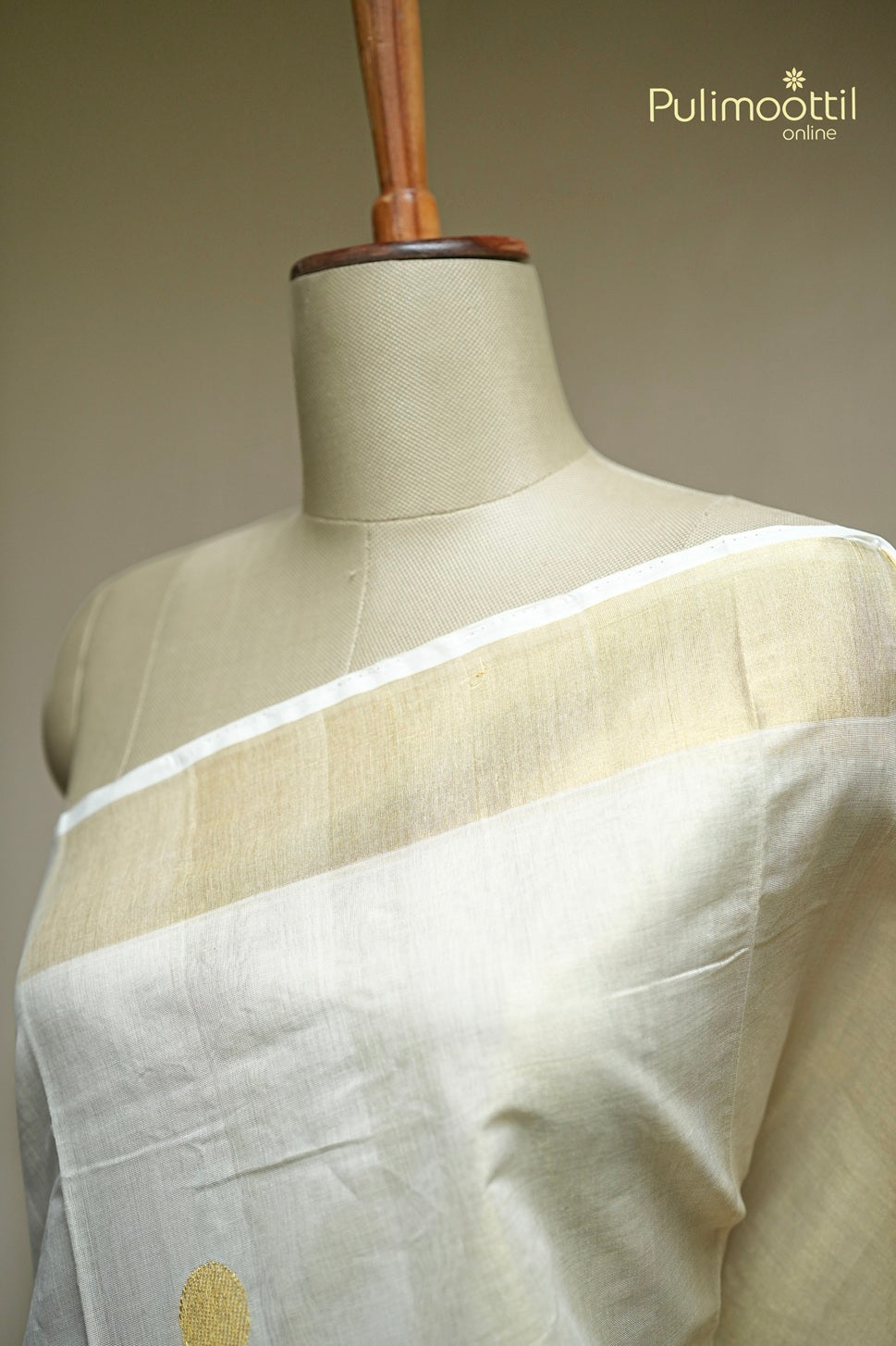 Kerala Traditional Golden Tissue Handloom Set Saree