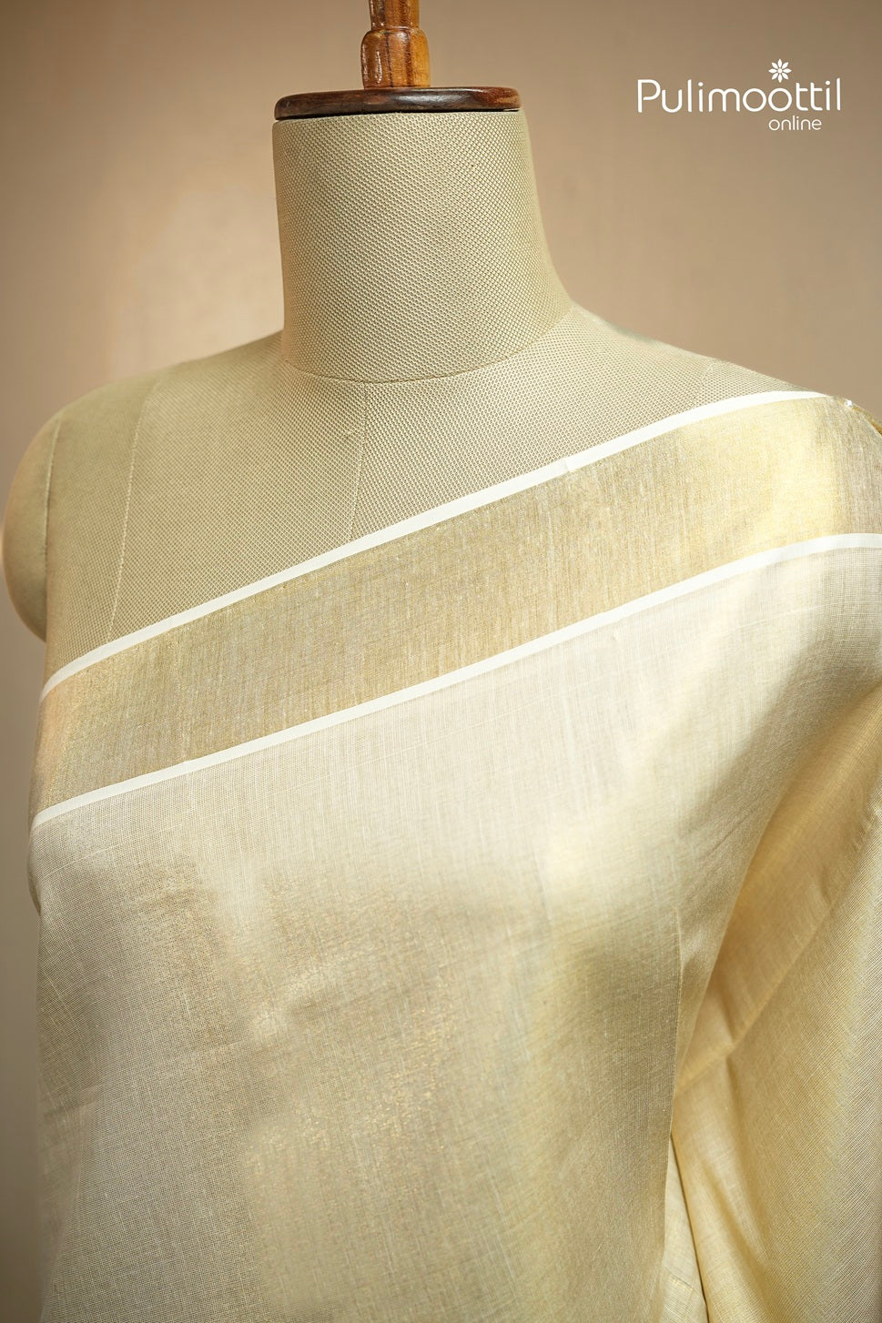 Kerala Traditional Golden Tissue Set Saree