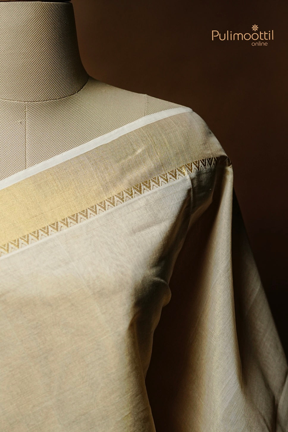 Kerala Traditional Golden Tissue Handloom Set Saree