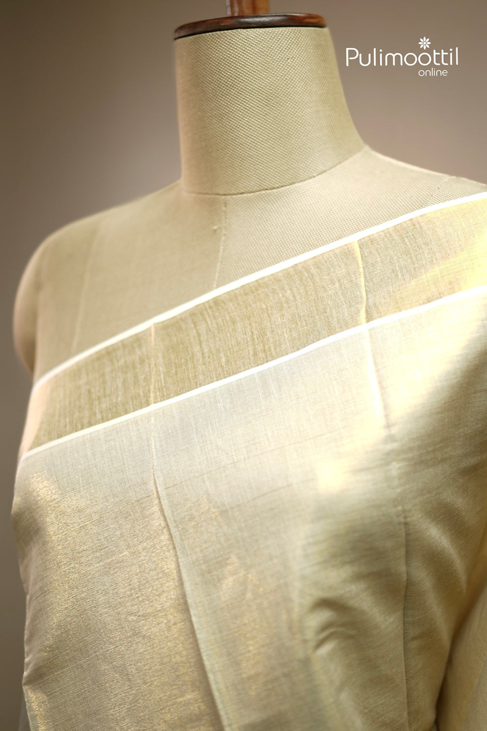 Kerala Traditional Golden Tissue Set Saree