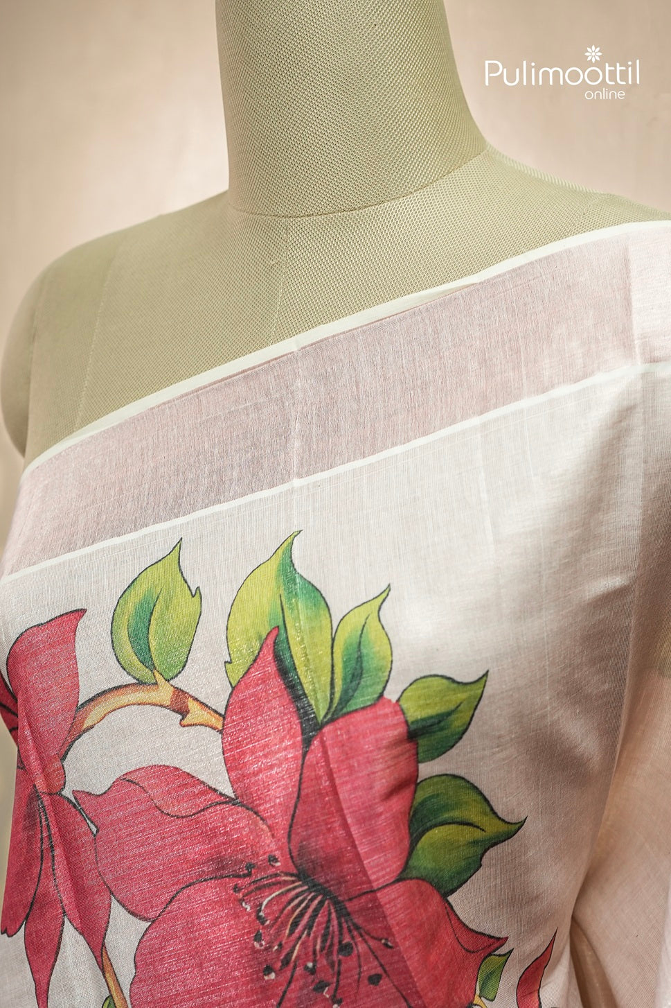 Kerala Traditional Rose Gold Set Saree