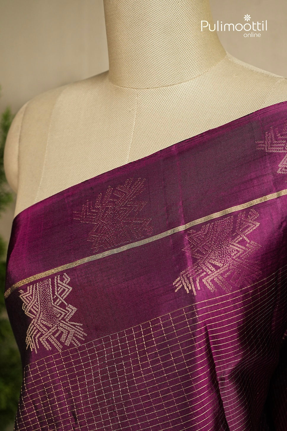 Dark Pink Colour Kanchipuram Designer Saree
