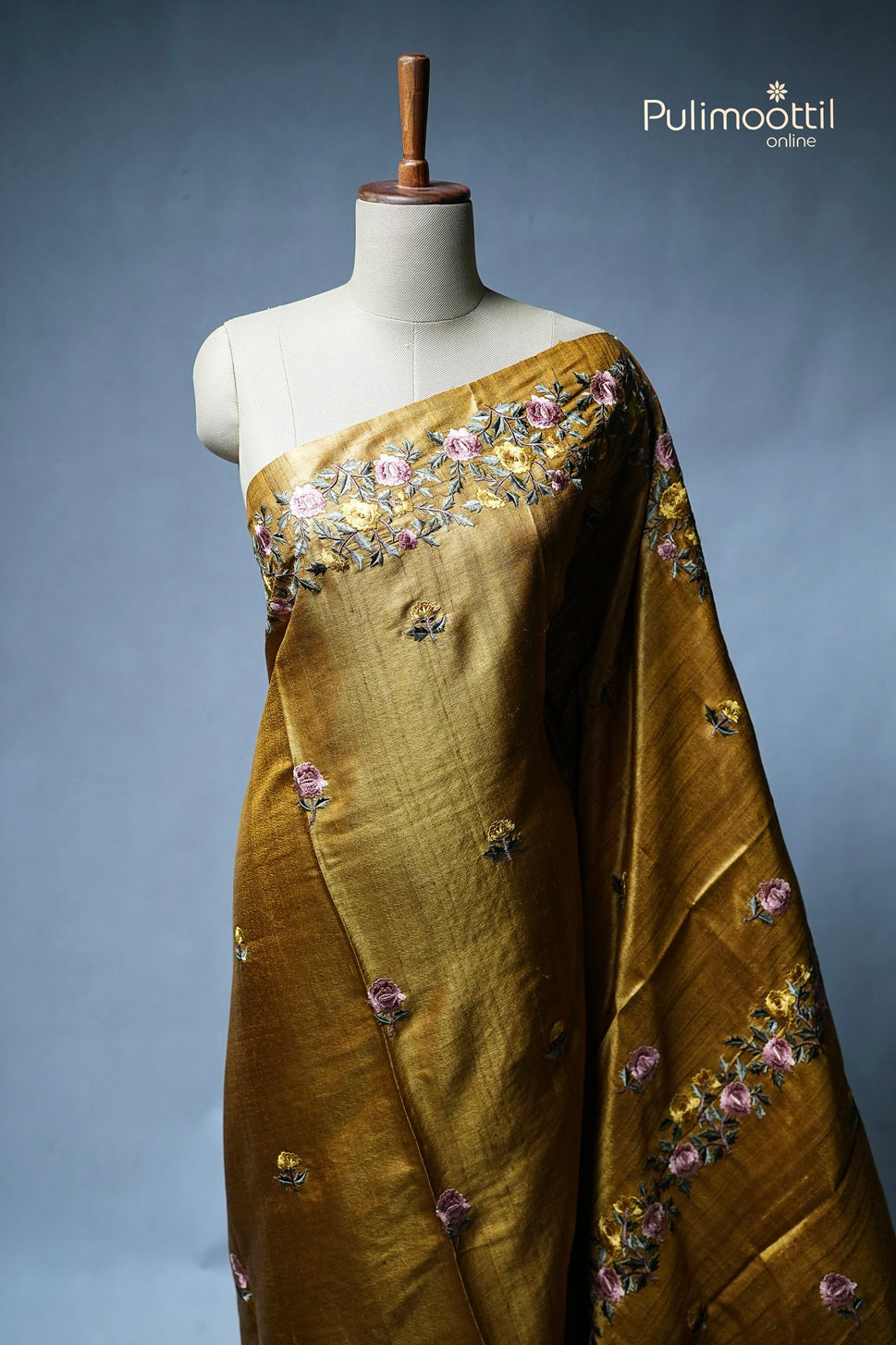 Golden Yellow Colour Jute Silk Saree