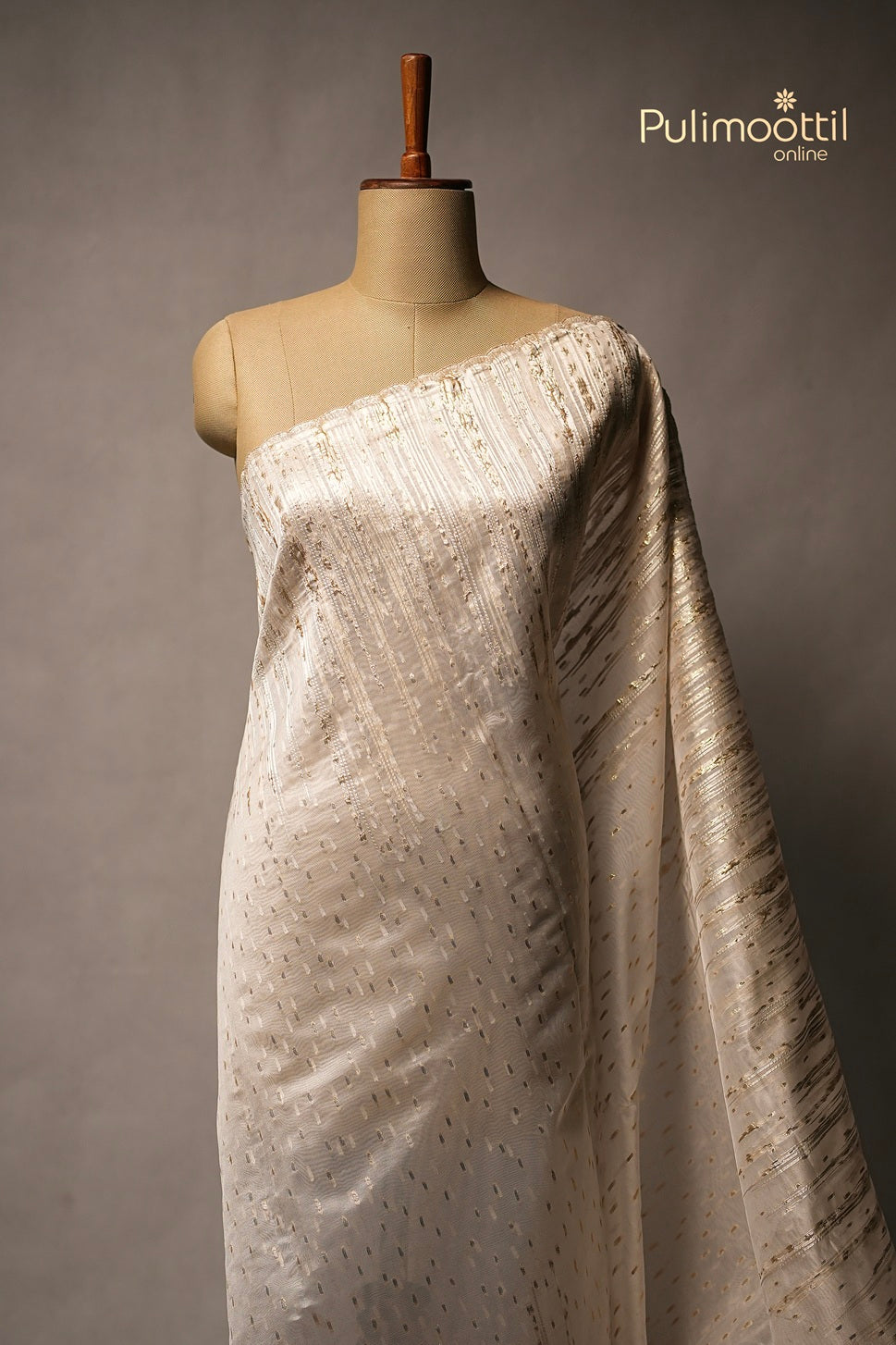 Off White Colour Turkish Organza Saree