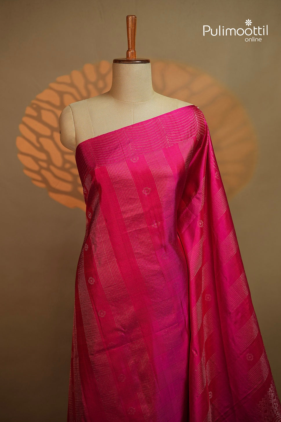 Rani Pink Colour Kanchipuram Designer Saree