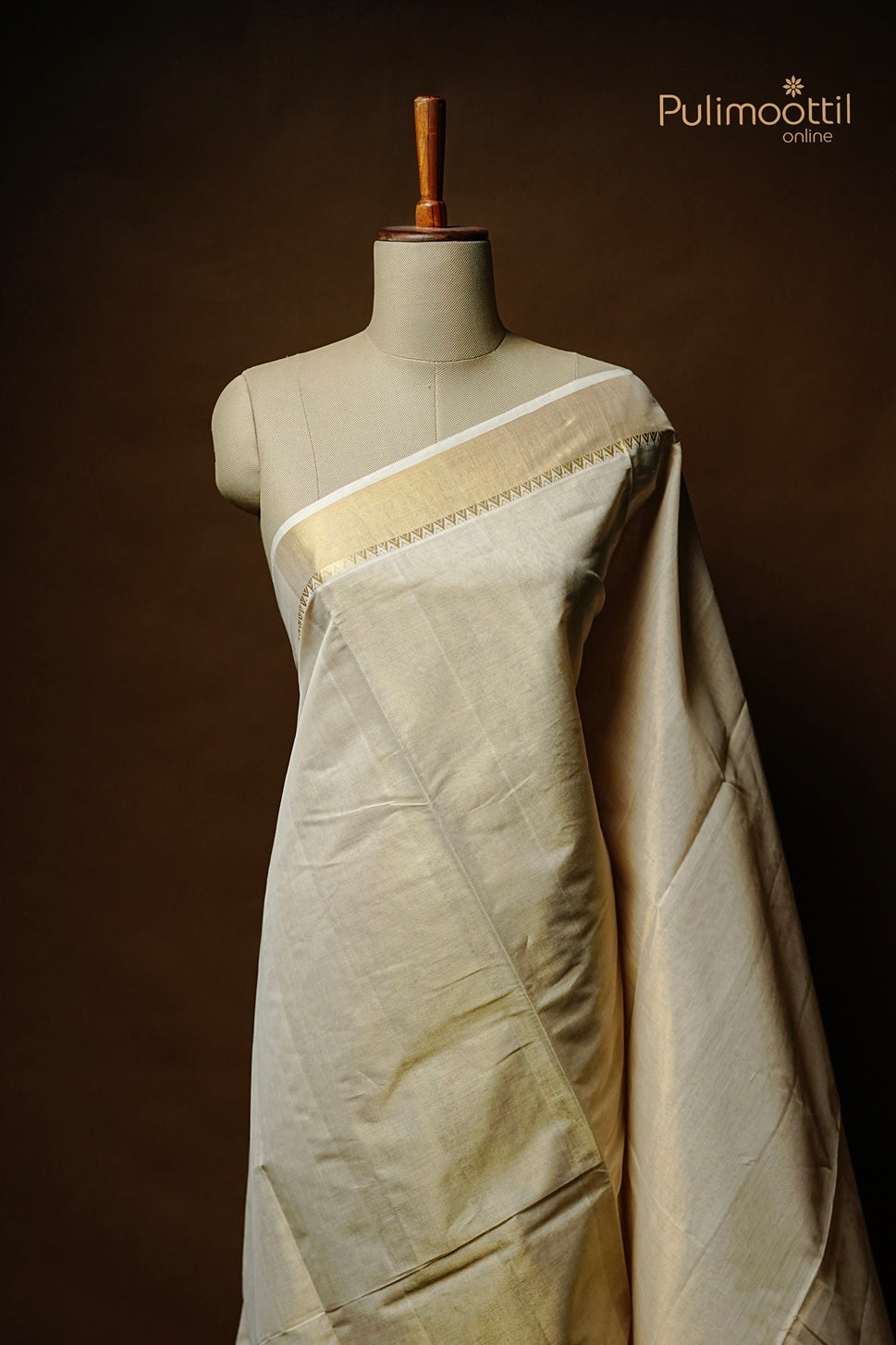 Kerala Traditional Golden Tissue Handloom Set Saree