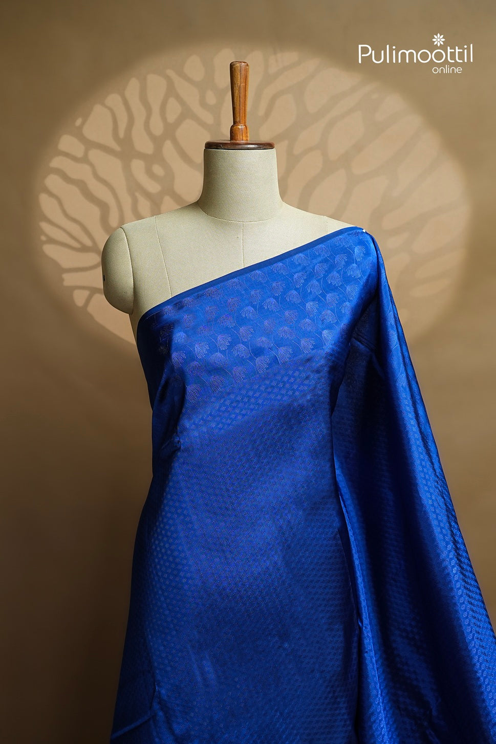 Medium Blue Colour Kanchipuram Self-Design Saree