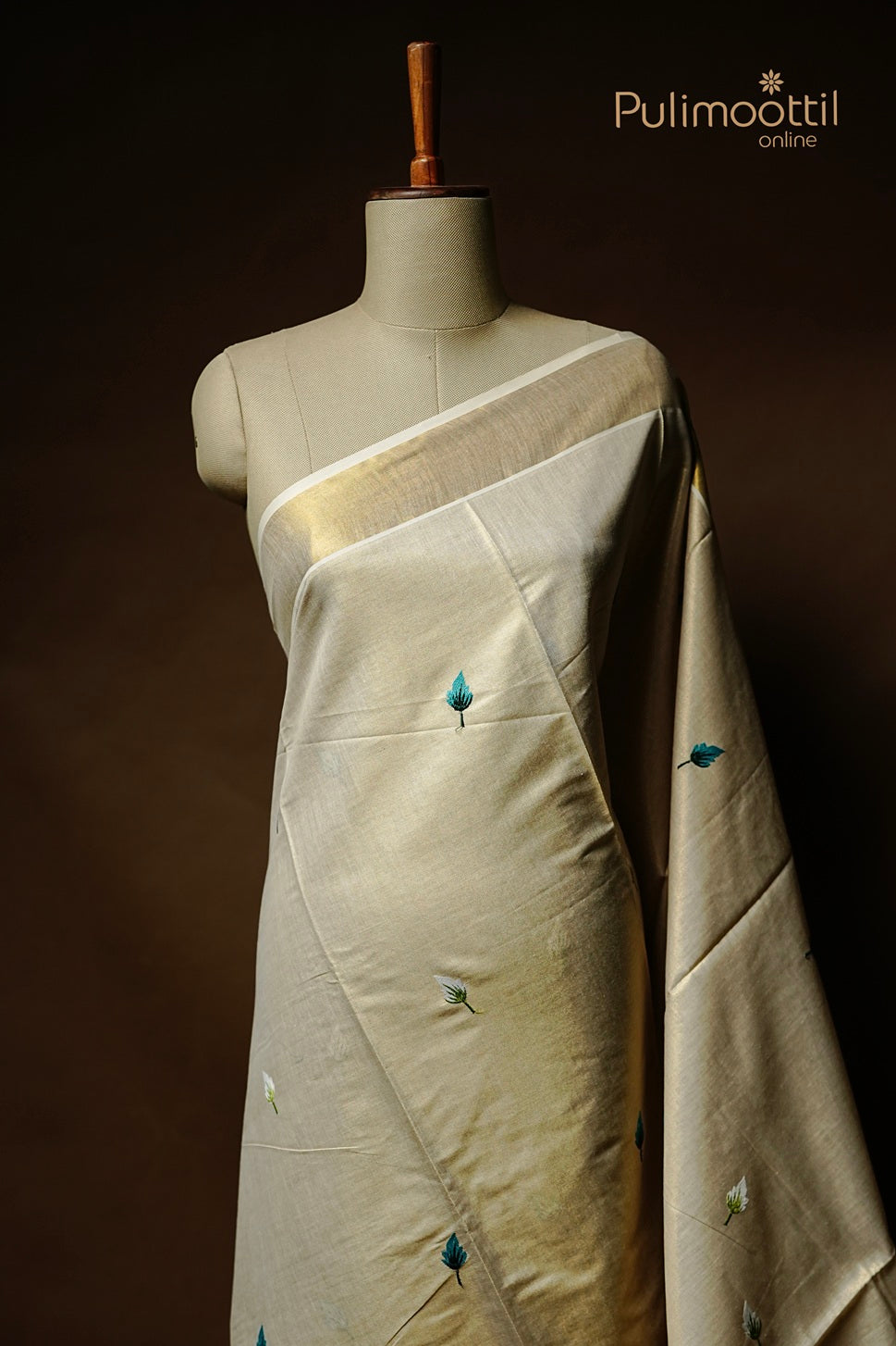 Kerala Traditional Golden Tissue Set Saree