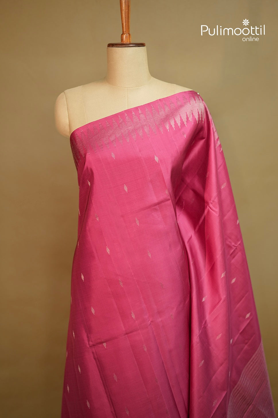 Onion Pink Colour Kanchipuram Designer Saree