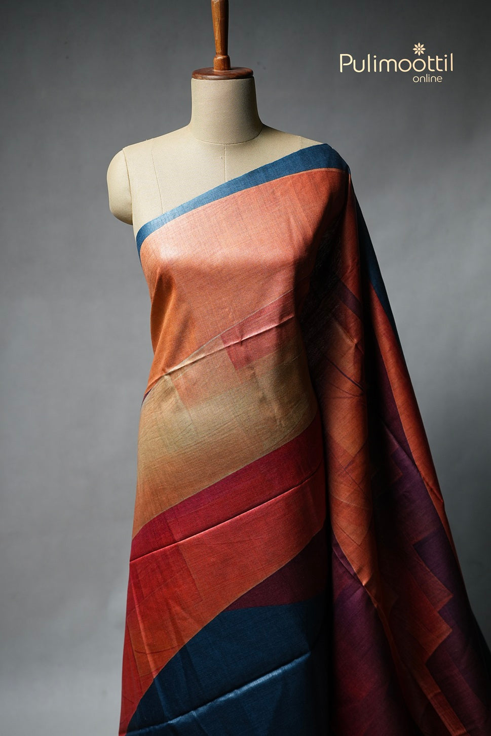 Multicolour Tussar Silk Saree