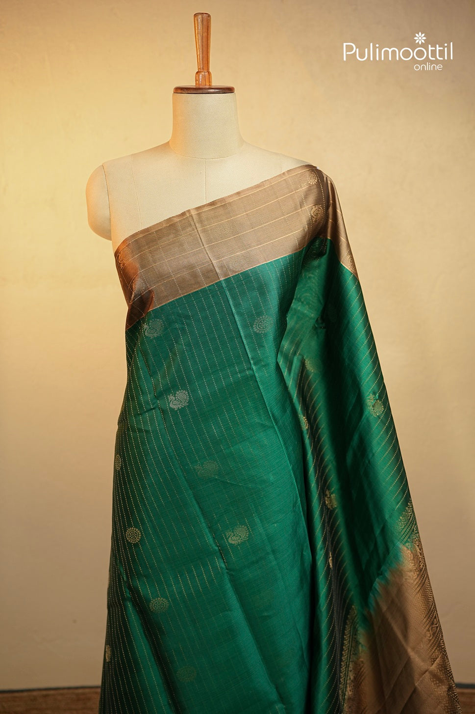Green Colour Kanchipuram Soft Silk Saree
