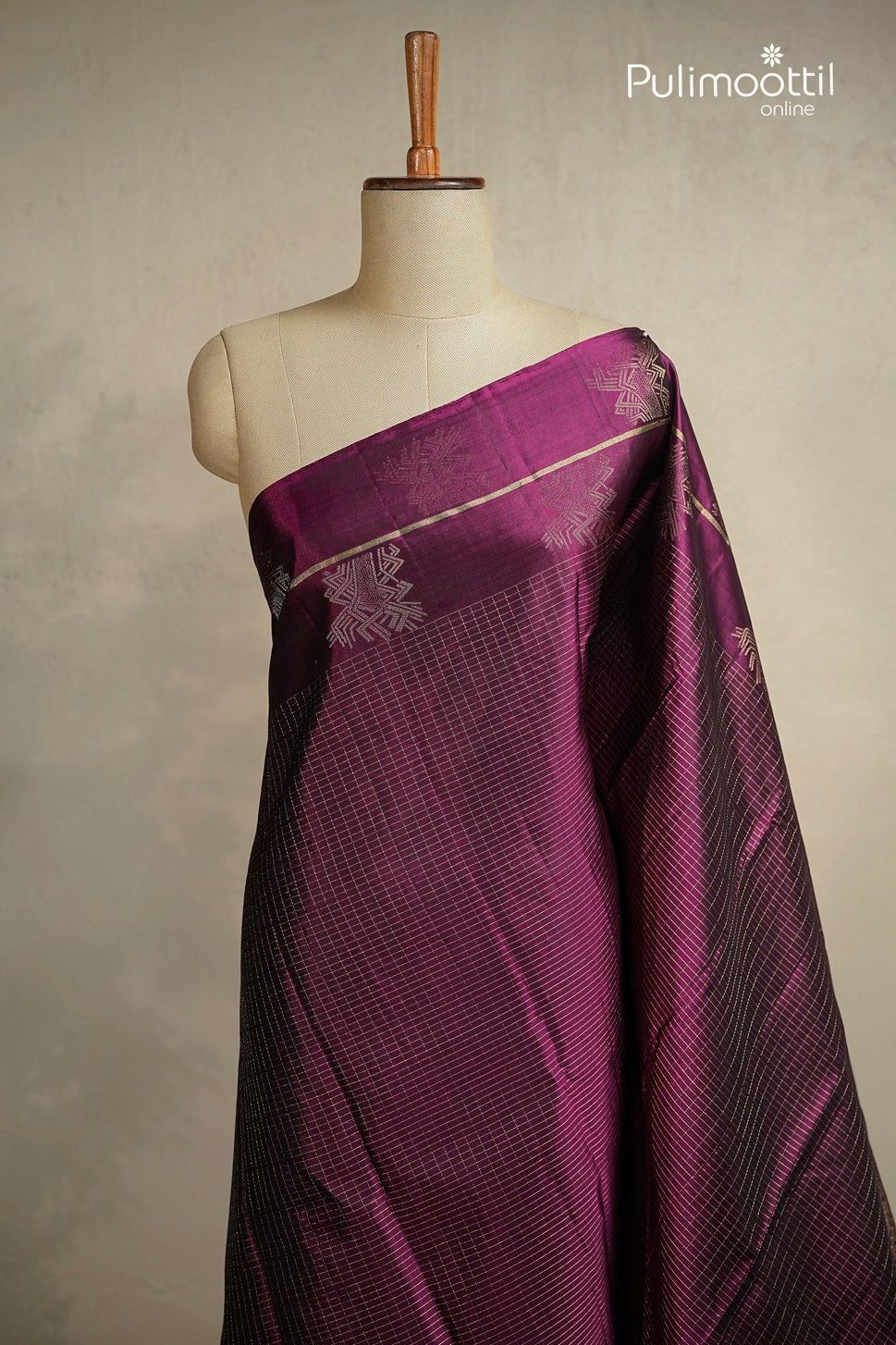 Dark Pink Colour Kanchipuram Designer Saree