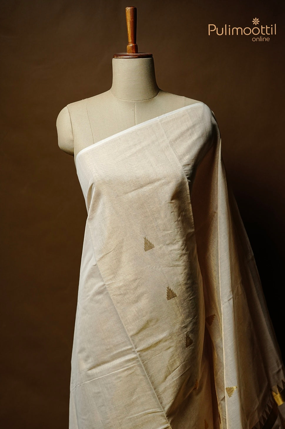 Kerala Traditional Golden Tissue Handloom Set Saree