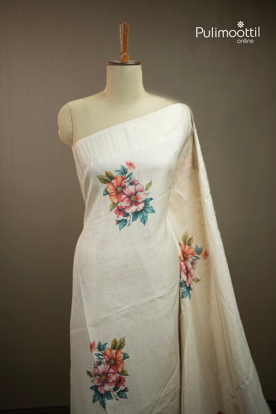 Offwhite Colour Tissue Traditional Fancy Saree