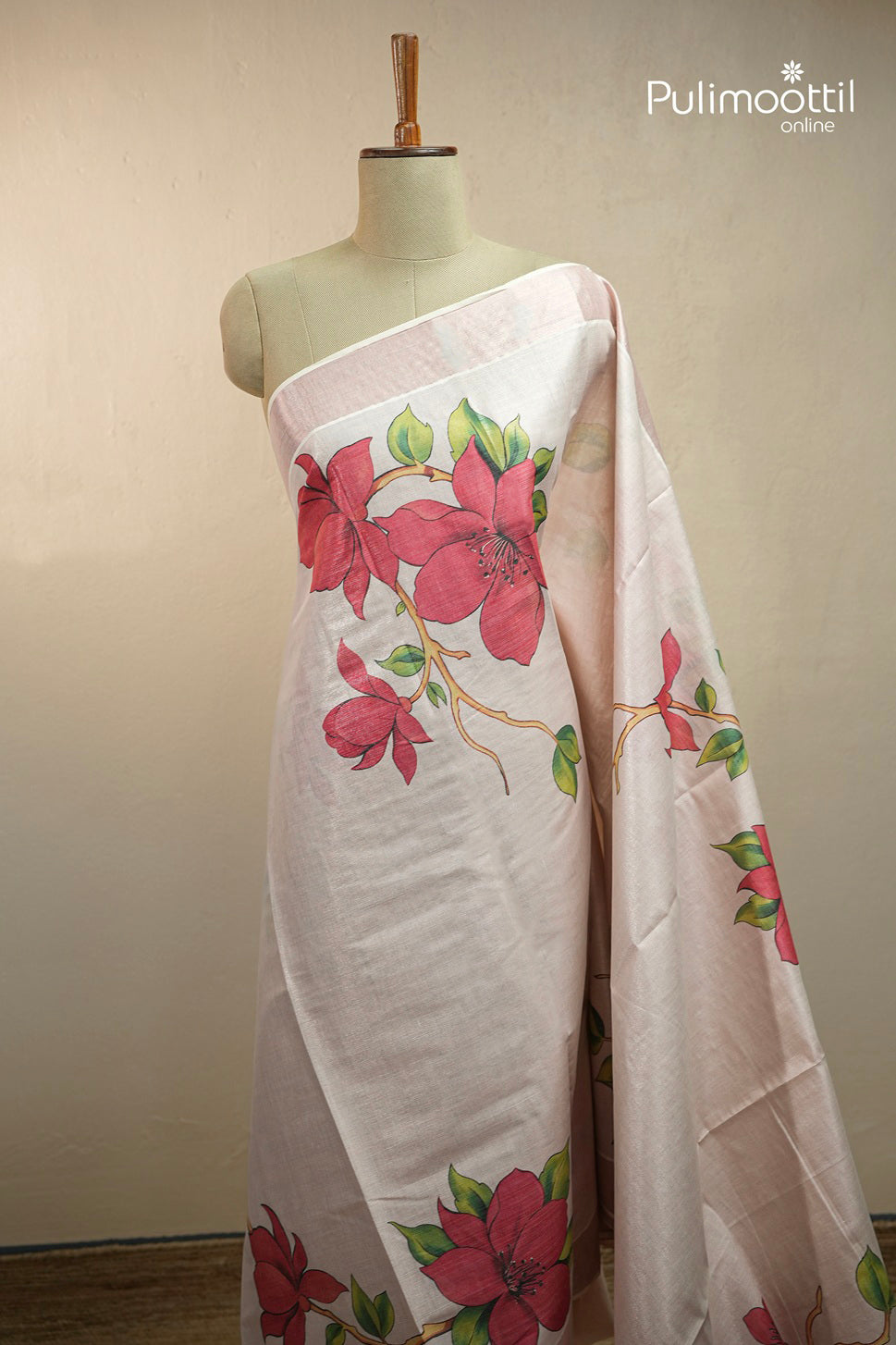 Kerala Traditional Rose Gold Set Saree