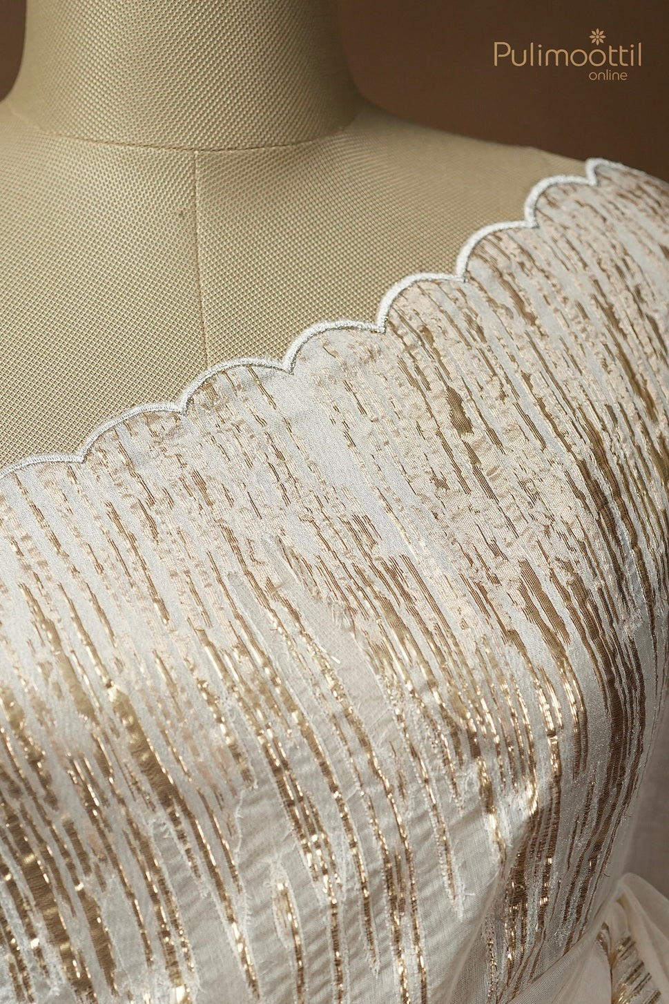Off White Colour Chanderi Saree