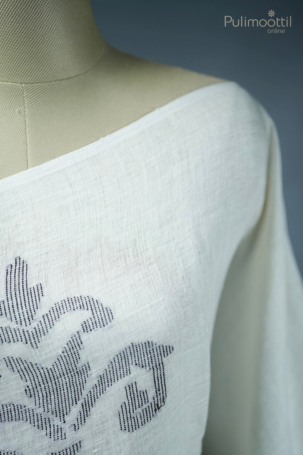 Off White Colour Jute Silk Saree.