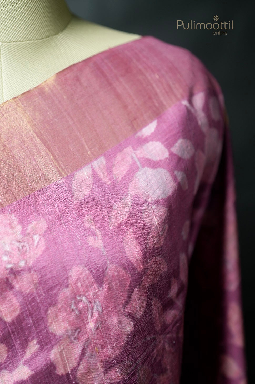 Onion Pink Colour Jute Silk Saree