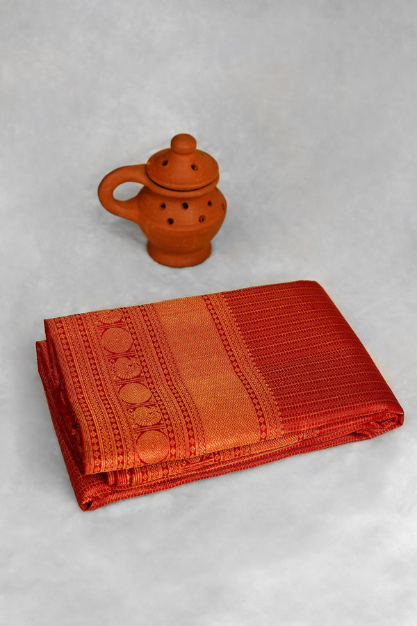 Red Color Kanchipuram Brocade Saree