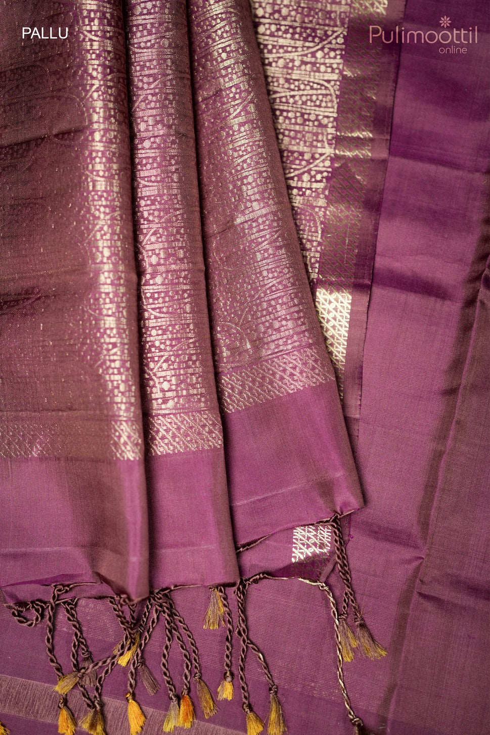 Pastel Violet Colour Kanchipuram Designer Saree